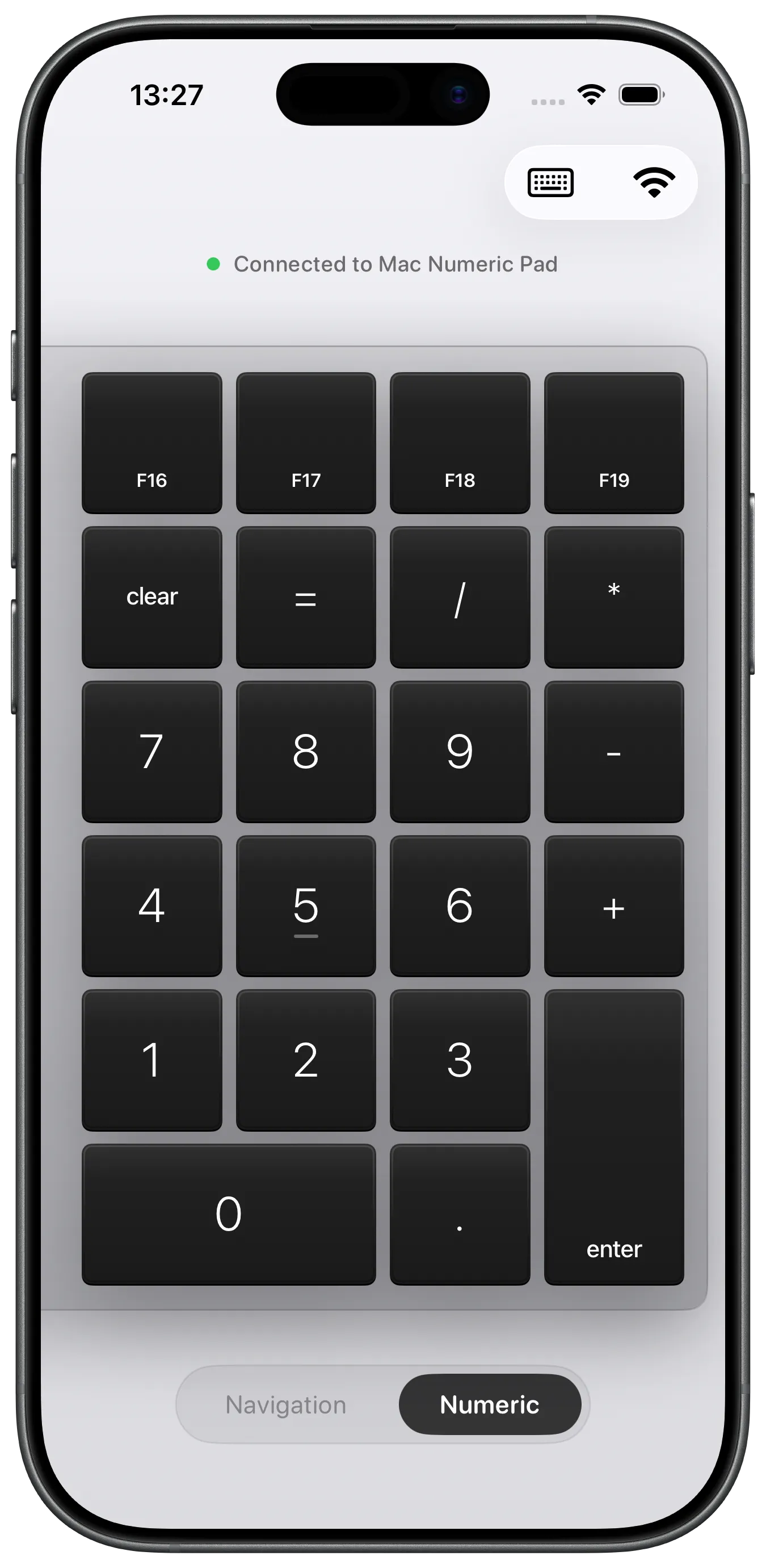 Mac Numeric Pad app screenshot
